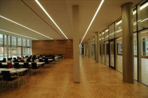 Bamboo floor in Technical school center Heilbronn