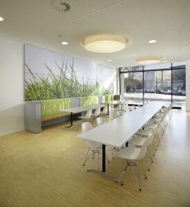 Bamboo flooring in HSE Head Office Darmstadt