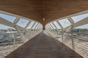 Bamboo X-treme decking and ceiling Beer Sheva Bridge
