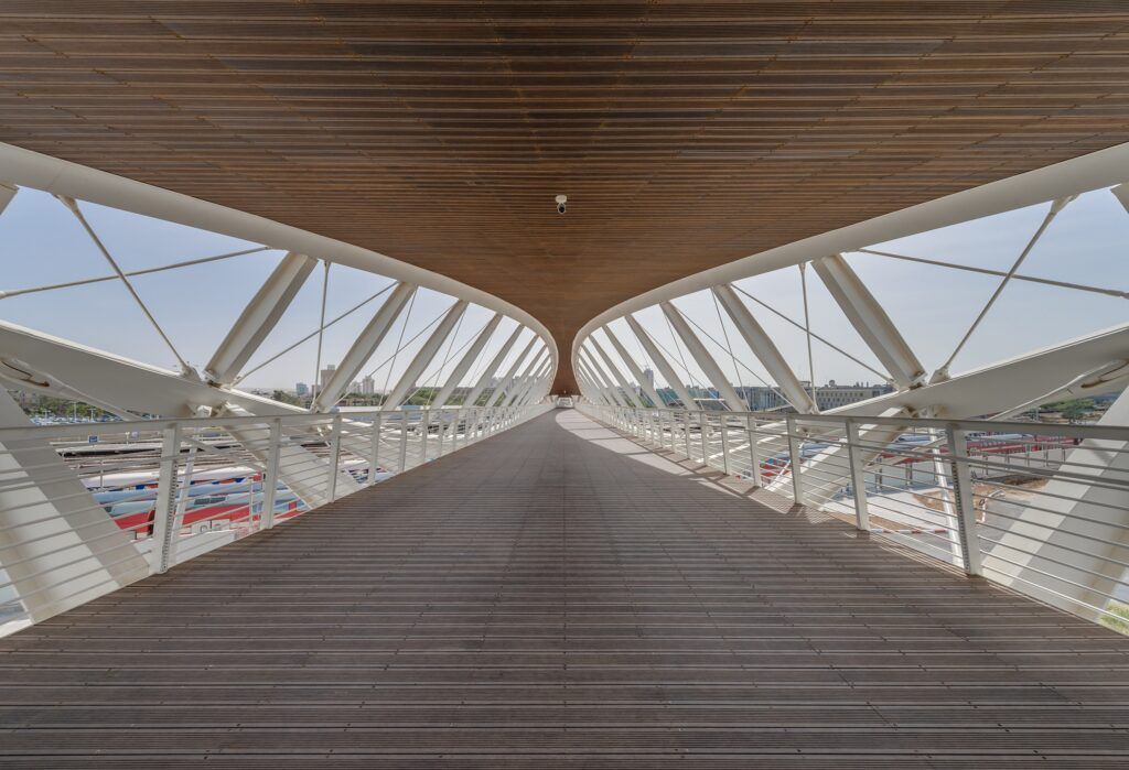 Bamboo X-treme decking and ceiling Beer Sheva Bridge