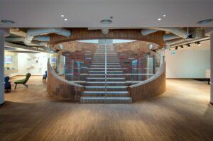 MOSO Bamboo Industriale used for Stair of Avaya Offices Israel