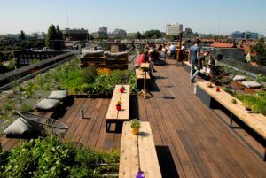 MOSO Bamboo X-treme decking rooftop terrace of a restaurant in Amsterdam