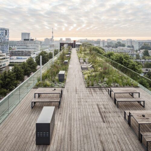 MOSO Bamboo X-treme decking rooftop terrace in Amsterdam