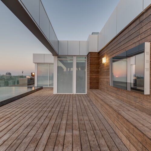 露台的竹户外地板 Penthouse Briga Netanya