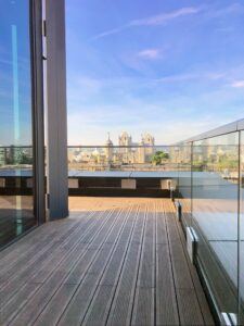Bamboo decking and flooring in citizenM Tower of London Hotel