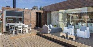 Bamboo X-treme terras and fence at Private Residence in Buenos Aires
