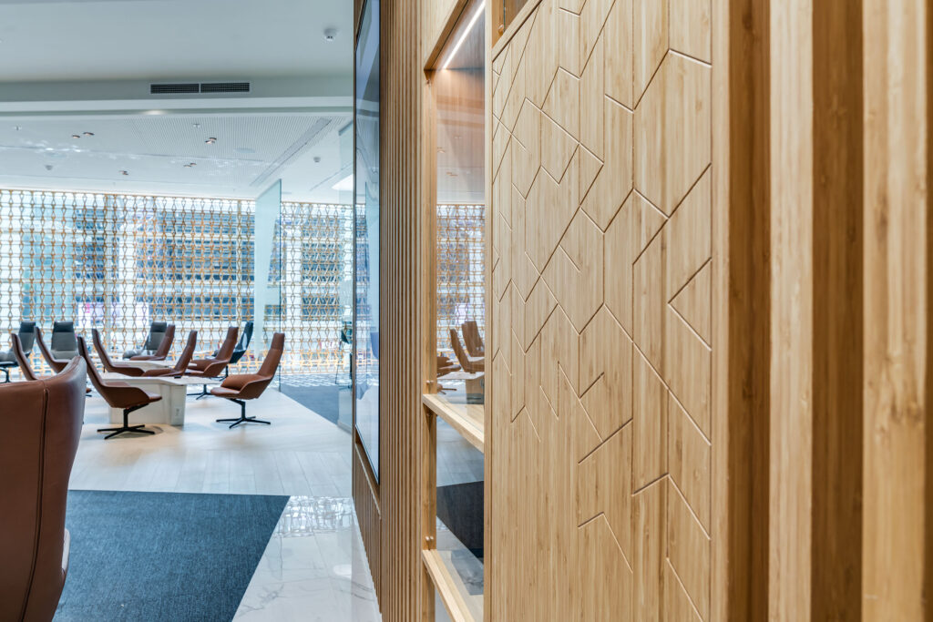Bamboo Panel applied in Lexus lounge