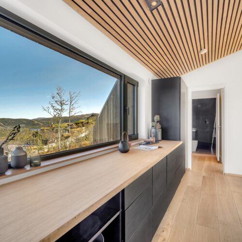 MOSO Bamboo panels used for worktop in Chalet at Gaustatoppen