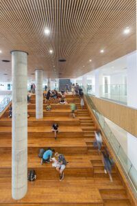 MOSO Bamboo Ultra Density flooring and stairs in High School Shevach Mofet
