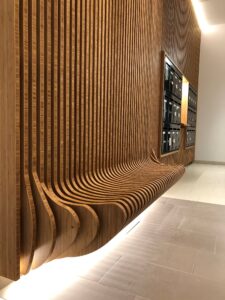 MOSO bamboo solid panels used in a building entrance
