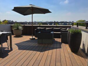 MOSO Bamboo Decking used at Roof Garden Amsterdam