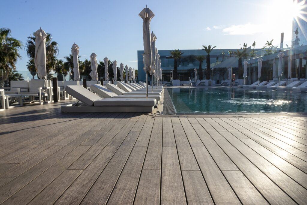 MOSO Bamboo X-treme Decking used at W Hotel in Barcelona Spain