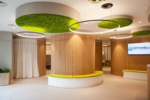 MOSO Flexbamboo wall covering used at Sottanelli Assicurzioni