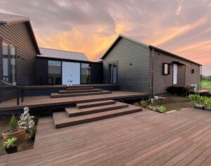 MOSO Bamboo X-treme Decking used at the Richmond villa in New Zealand