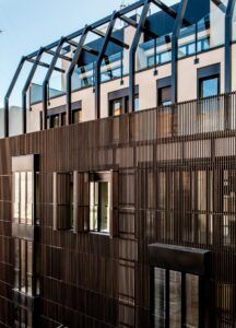 MOSO Bambu fachada se ha usado en el proyecto residencial MOSO by Gradhermetic en Madrid