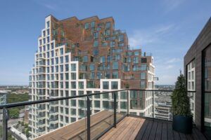 Bamboo cladding crowns Grotius Towers
