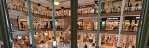 MOSO® bamboo beams are used in Shopping Gent Zuid
