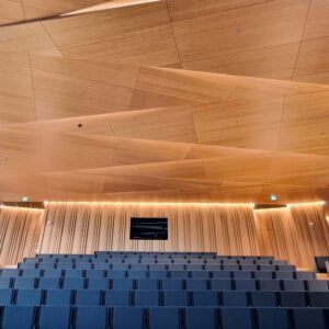 Auditorium in Hekla Tower with MOSO® Bamboo Veneer