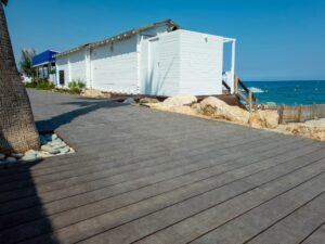 MOSO® Bamboo X-treme® Decking on The Promenade of Baie des Anges