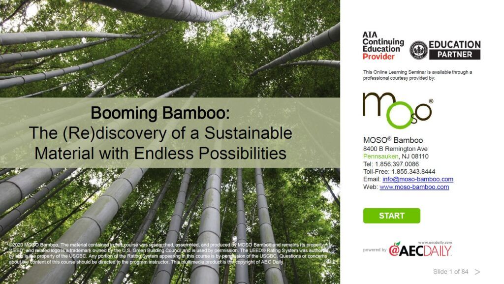 Booming bamboo training